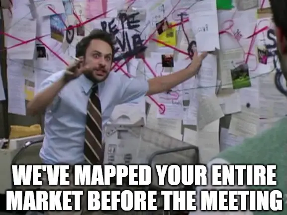 We've mapped your entire market before the meeting