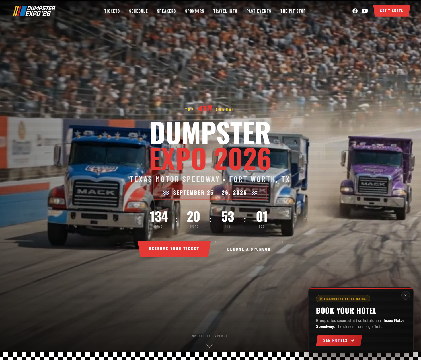 Dumpster Expo website built by Magnate Productions