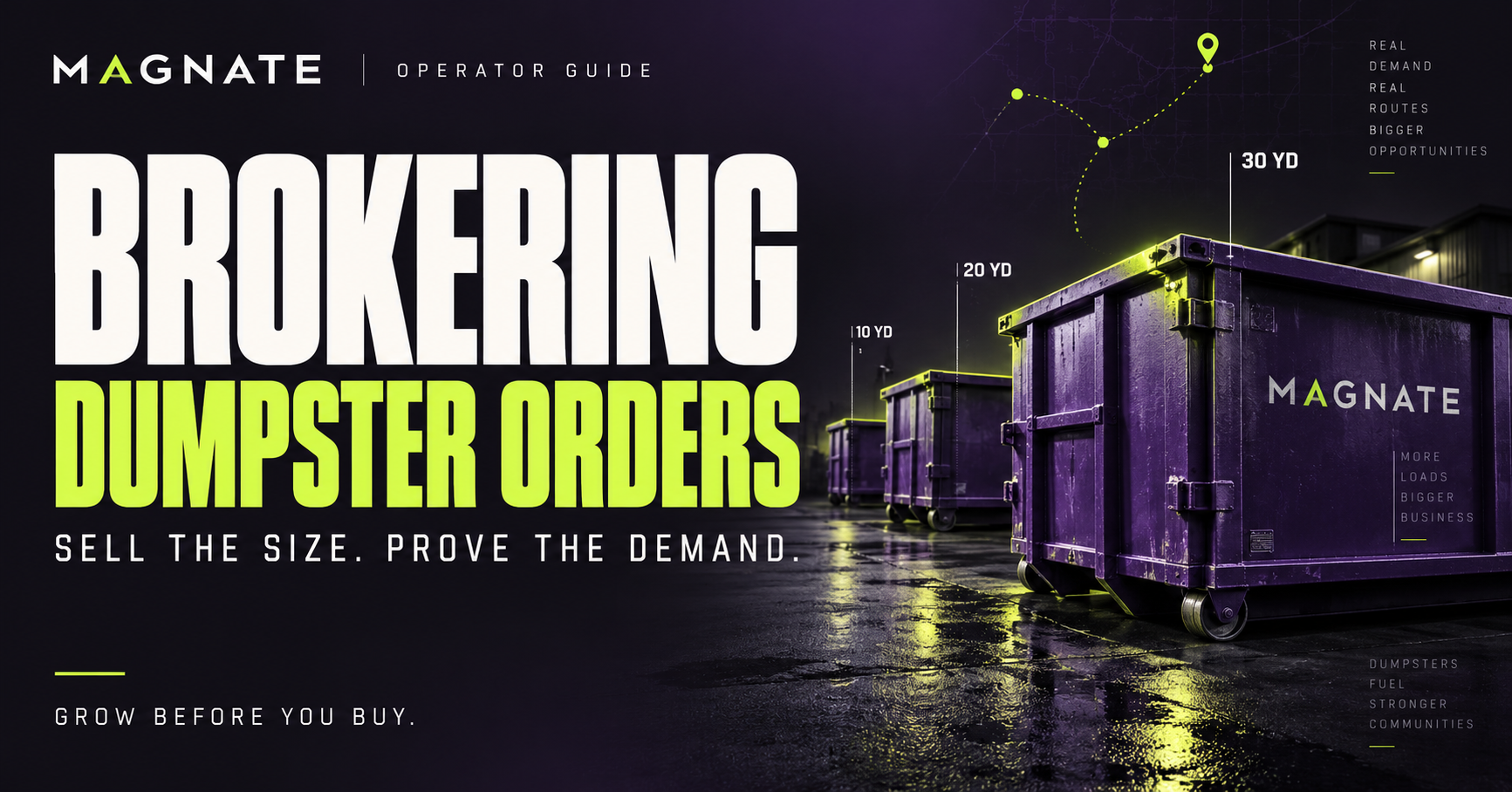 Brokering Dumpster Orders: a Magnate operator guide